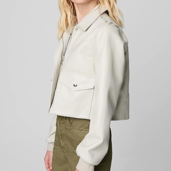 BLANK NYC Faux Leather Shirt Jacket in Natural - Picture 3 of 11